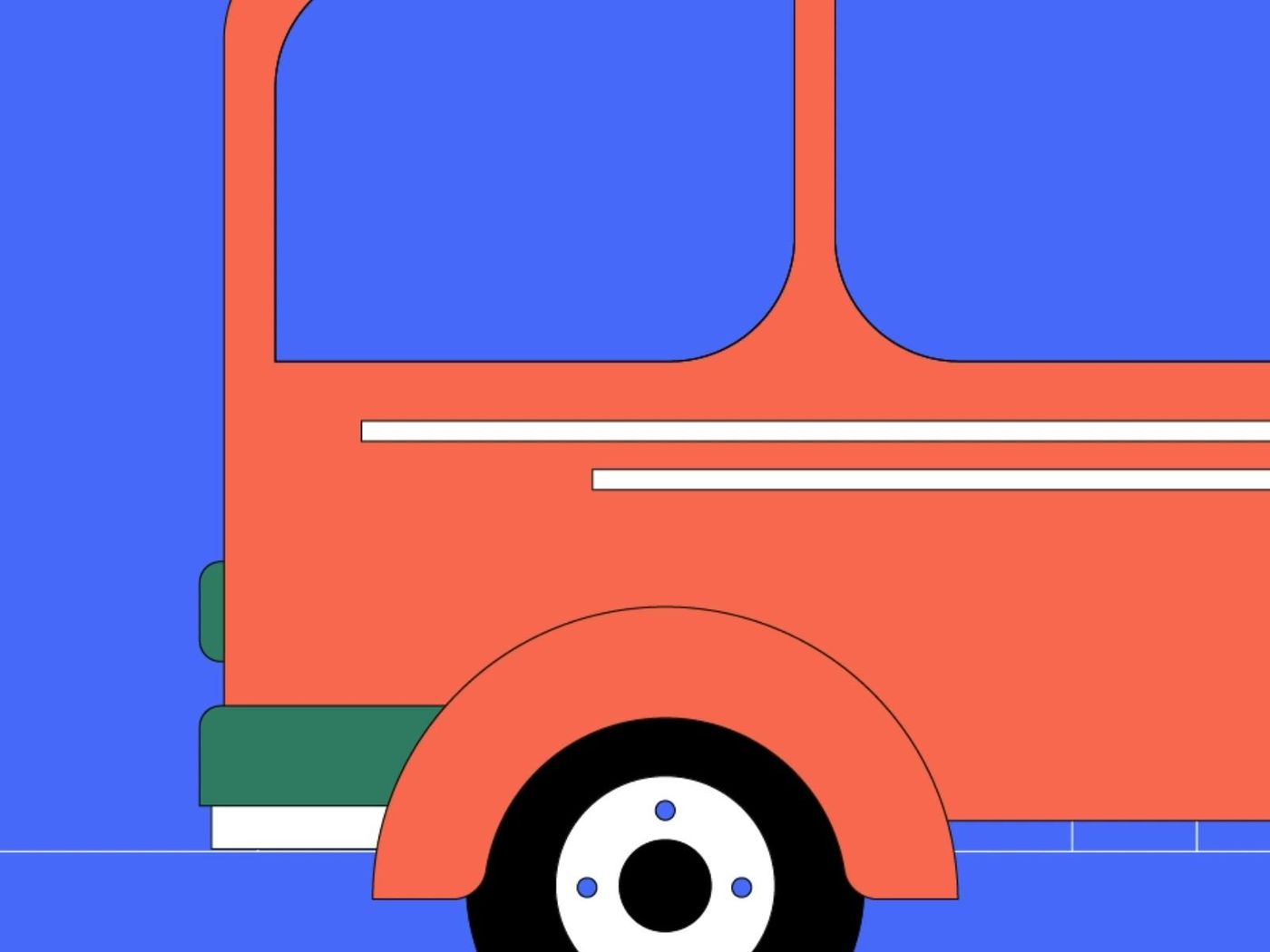 Cleartrip Bus hero illustration